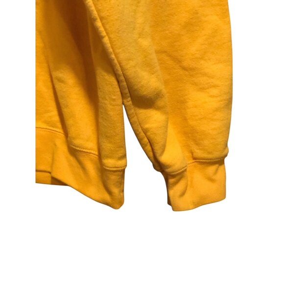 Local Team Preppy Thrashed Yellow Bobcats Pullover Yellow Crewneck Sweatshirt L - Picture 3 of 16